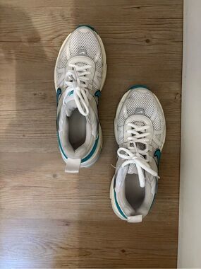 Nike V2K Run White and Teal Women's Athletic Sneakers